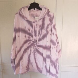 American Eagle Outfitters Lilac and Purple Tie-Dye Hoodie